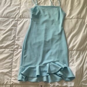 Blue Ruffle Hem Dress from Love Loren